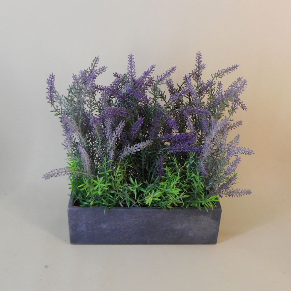 Artificial Lavender Plants in Slate Trough Artificial Plants